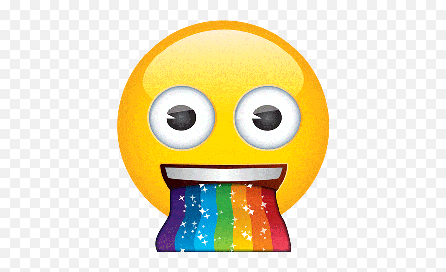 Download Laughing Emoji Gif Download - Rainbow Smiley Face Emoji Gif,Puking Emoji