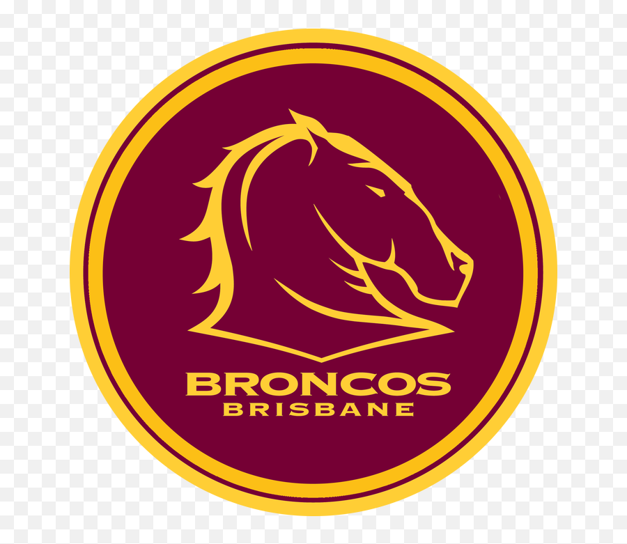 Broncos 6inch Round - Nrl Brisbane Broncos Logo Emoji,Broncos Emoticon