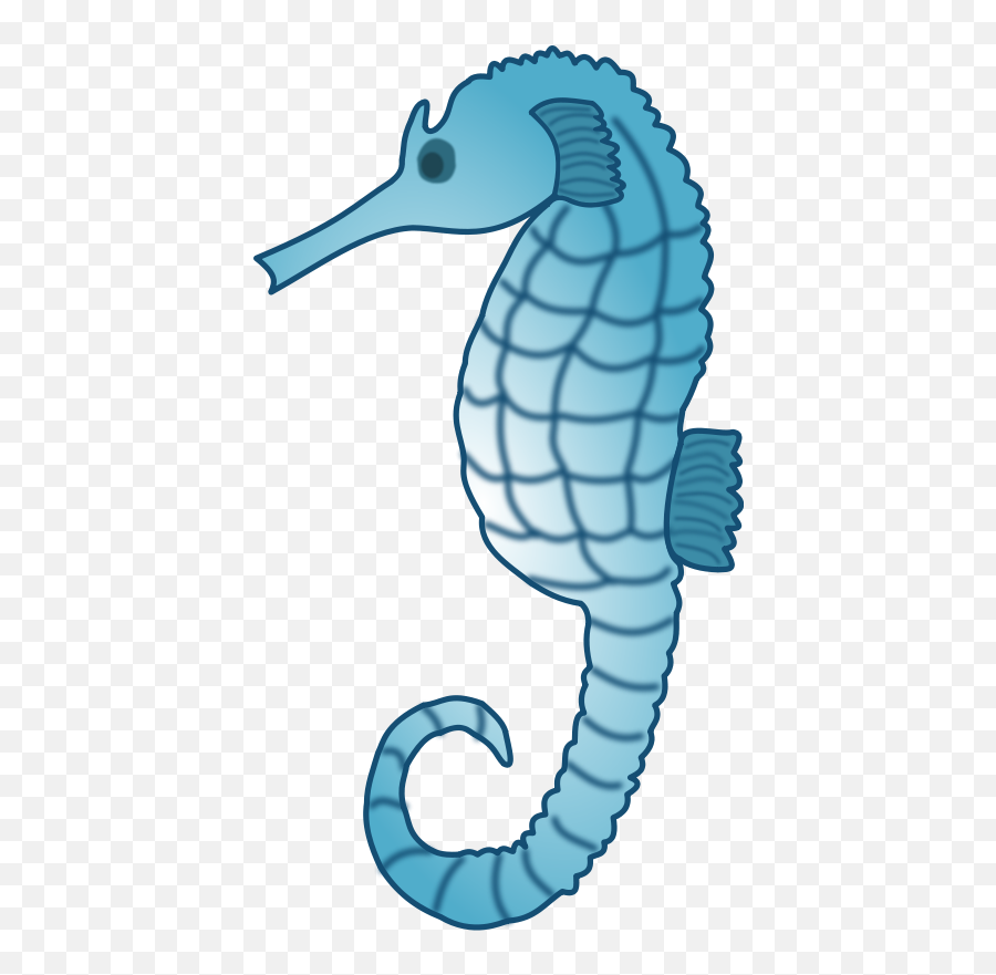 Horse Clipart Blue Horse Blue Transparent Free For Download - Sea Creature Ocean Animals Clip Art Emoji,Fish Horse Emoji