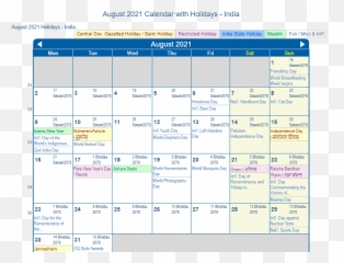 August 2021 Calendar With Holidays - India November 2019 Holidays India Emoji,India Independece Day Emojis