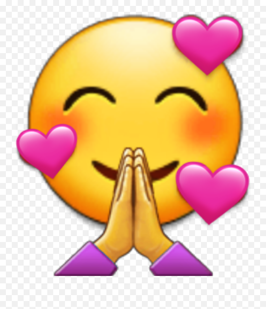 Pray Emoji Heart 2020 Sticker - Happy,Pray Emoji