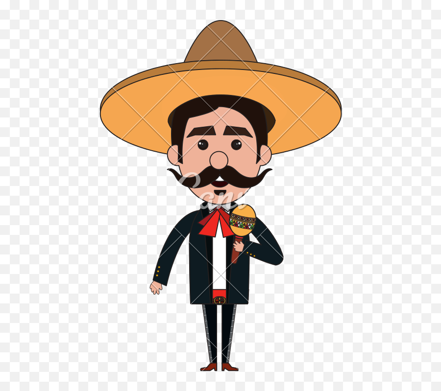 800 X 800 1 - Mexican Cartoon Face Clipart Full Size Mexicano Con Maracas Emoji,Maraca Emoji