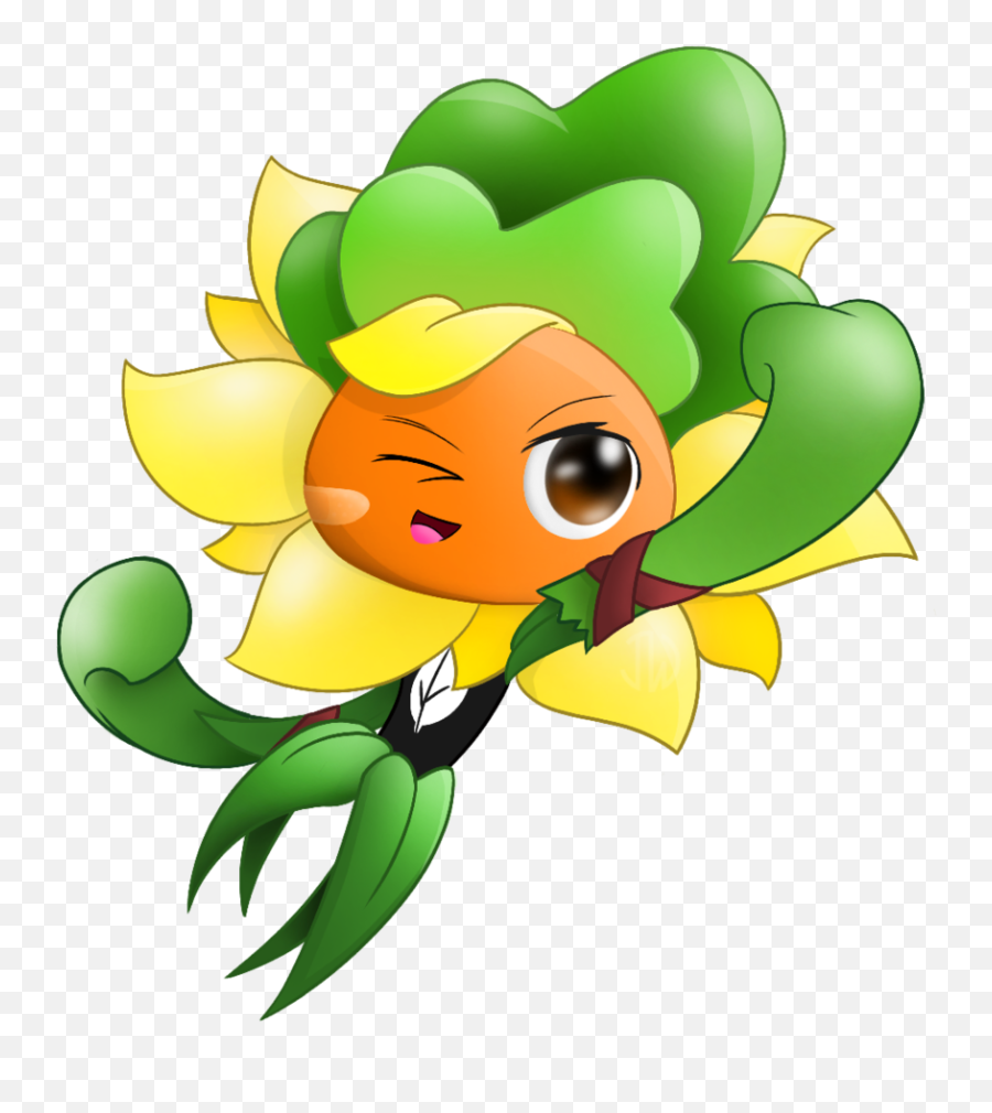 Pvz Heroes Solar Flare As Grass Knuckle By Jackiewolly - Plants Vs Zombies Heroes Fan Arts Emoji,Free Emojis Plants