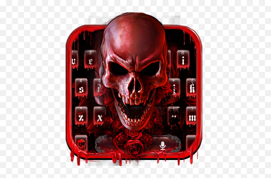 Download Red Bloody Skull Keyboard Theme On Pc U0026 Mac With - Red Live Emoji,Occult Emojis