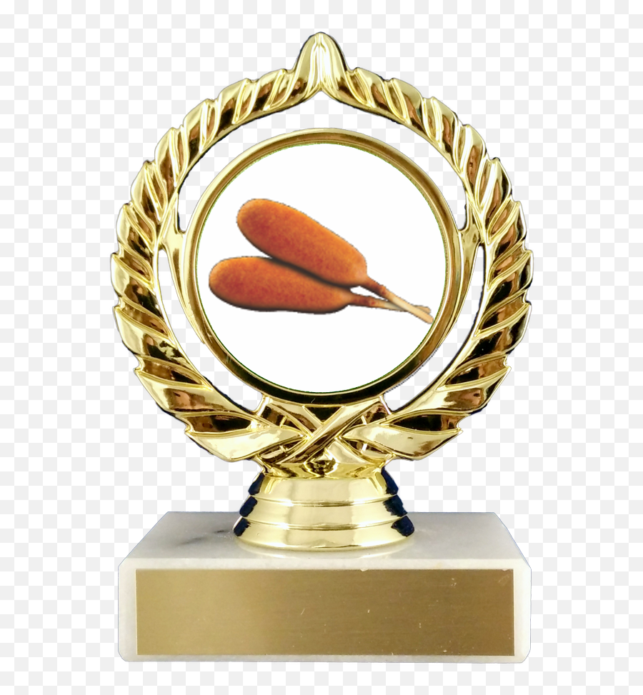 Corn Dogs Logo Trophy On Flat White - Beaver Trophy Emoji,Hot Dog Into A Taco Emoji