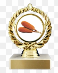 Corn Dogs Logo Trophy On Flat White - Beaver Trophy Emoji,Hot Dog Into A Taco Emoji