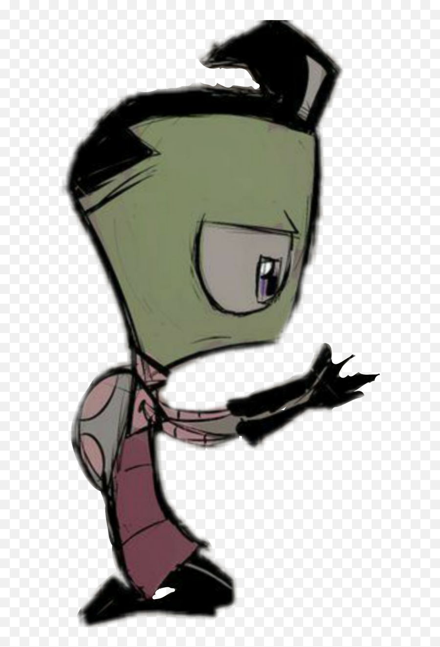 Invaderzim Zim Sad Sticker - Fictional Character Emoji,Invader Zim Emoji