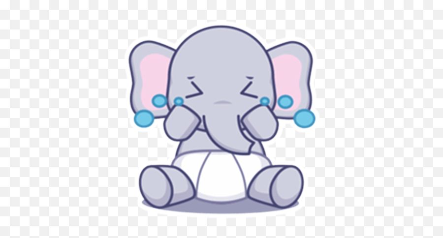 Download Baby Elephant Stickers For Whatsapp - Wastickerapps Emoji,Facebook Messenger Snowman Emoji