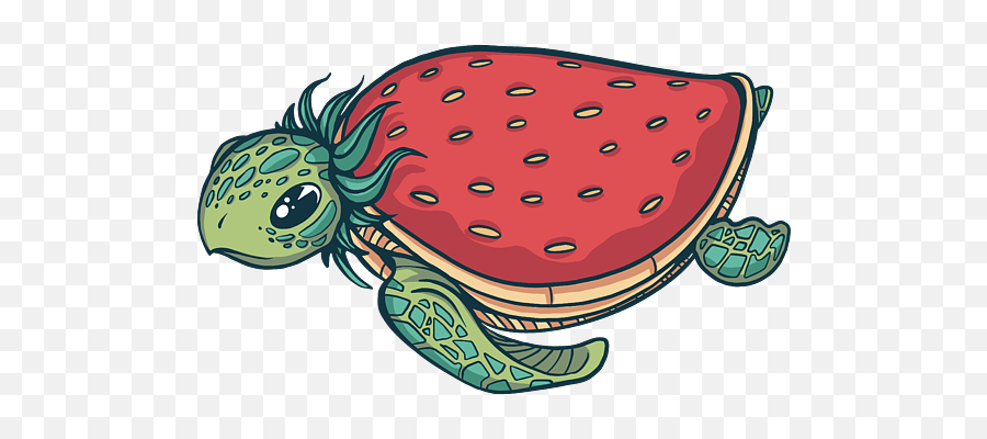 Strawberry Turtle Summer Fruit Animal Fun 2021 Weekender Emoji,Cold Turtle Emoticon