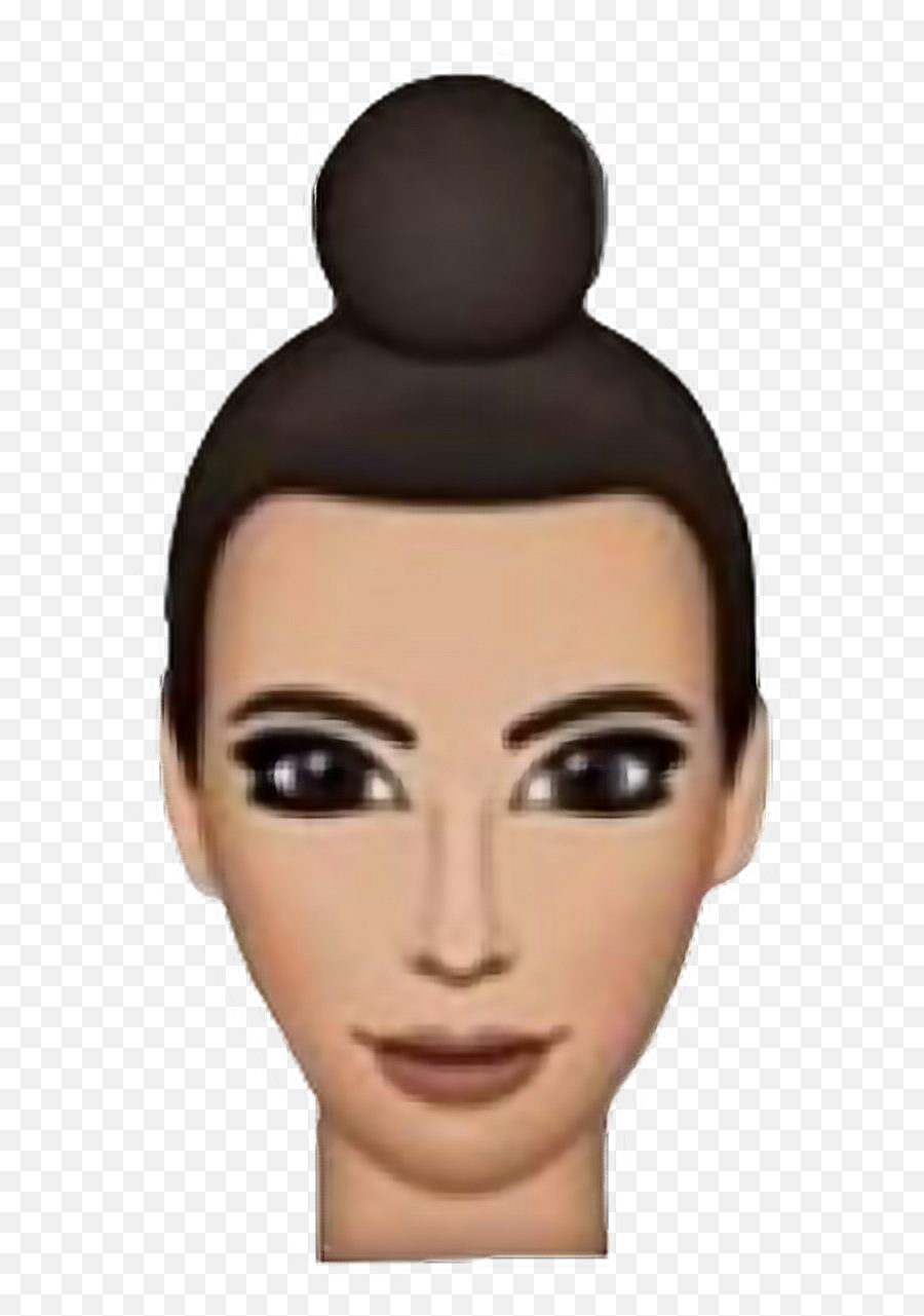 Kim Kardashian Hair Bun - Bun Hair For Emoji,Kim Kardashian App Emojis
