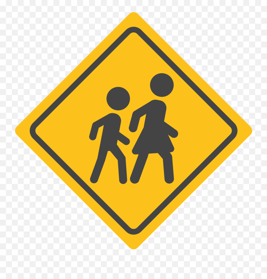 Children Crossing Emoji - Turn Around Ahead Sign,Zebra Emoji