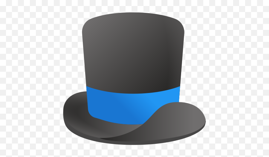 Top Hat Emoji - Blue Top Hat Transparent,Cap Emoji