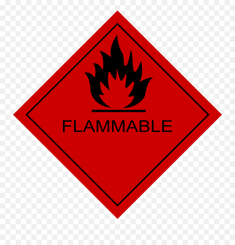 Flammable Sign Clipart - Red Fire Hazard Sign Emoji,Warlock Emoji