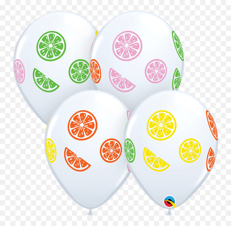 Colorful Fruit Slices 11u2033 Latex Balloons 50 Count - Latex Balloon Fruits Emoji,Emoji Balloons Wholesale