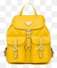 Small Nylon Backpack - Yellow Prada Backpack Emoji,Emoji Flap Backpack