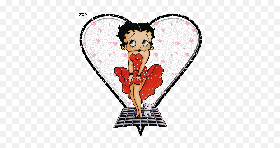 Beautiful Heart Graphic For Fb Share - Betty Boop Red Dress Emoji,New Fb Emoticons 2016