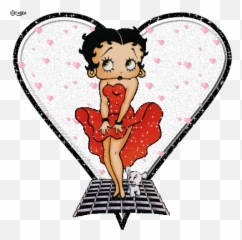 Beautiful Heart Graphic For Fb Share - Betty Boop Red Dress Emoji,New Fb Emoticons 2016