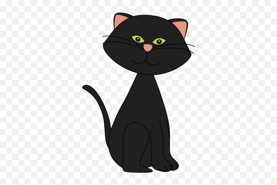 Skinny Black Cat Clip Art - Skinny Black Cat Image Black Cute Black Cat Clipart Png Emoji,Cat Muscle Emoticons