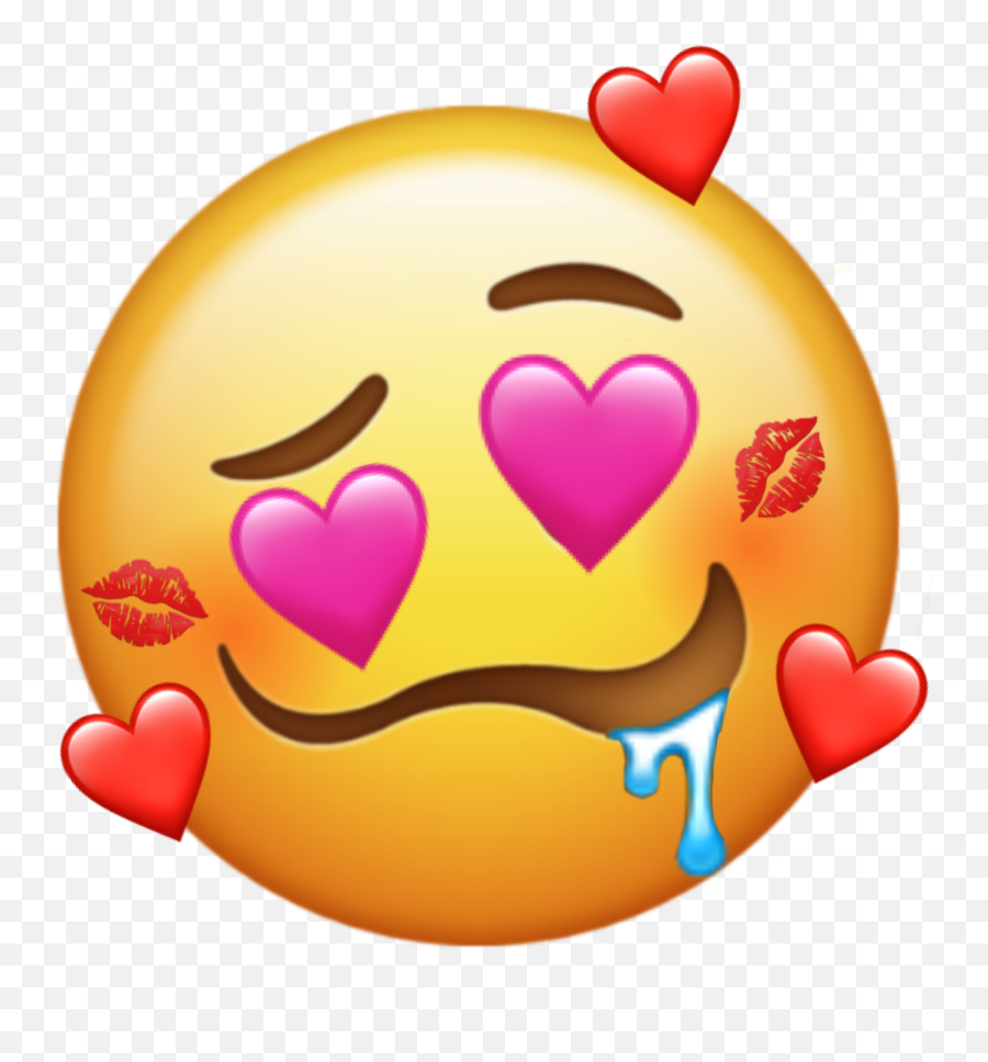 Emoji Drooling Droolingemoji Love Sticker By Queen - New Emoji Trending,Heart Eye Emoticon