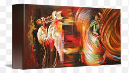 Dance Motion By Karina Llergo Art Wall Canvas Painting - Folklore Paintings Emoji,Abstract Human Emotion Painting