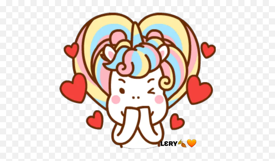Cute Unicorn Stickers For Whatsapp - Girly Emoji,Unicorn Emoji Grande