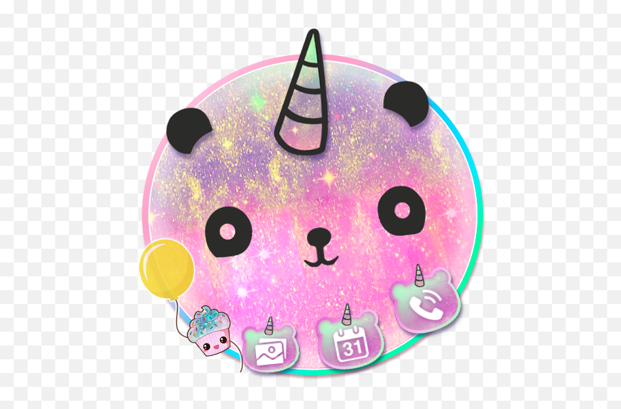 Unicorn Panda Galaxy Launcher Theme 3d Wallpapers Apk Latest - Dot Emoji,Emojis Solos Snapchat