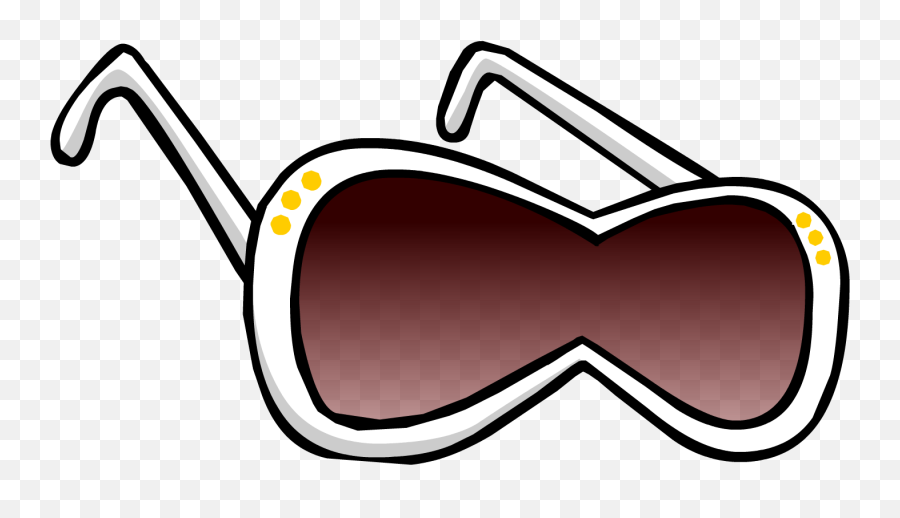 Sun Glass Cutout Clipart Clip Royalty Free Download - Club White Diva Sunglasses Club Penguin Emoji,Emoticon Sunglasses Flipped