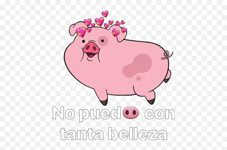 Pato Stickers For Whatsapp - Pig Gravity Fall Animated Emoji,Fotos Con Emojis Comiendo