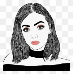 Girl With Makeup Drawing Tumblr - Face Makeup To Draw Emoji,How To Draw Emotions Tumblr