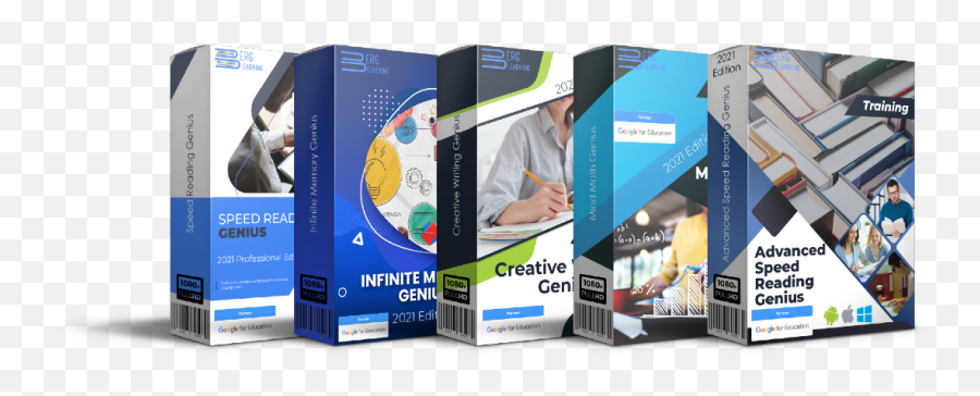 Learning Genius Bundle - Speed Reading Mind Math Creative Horizontal Emoji,Geniuses And Emotions