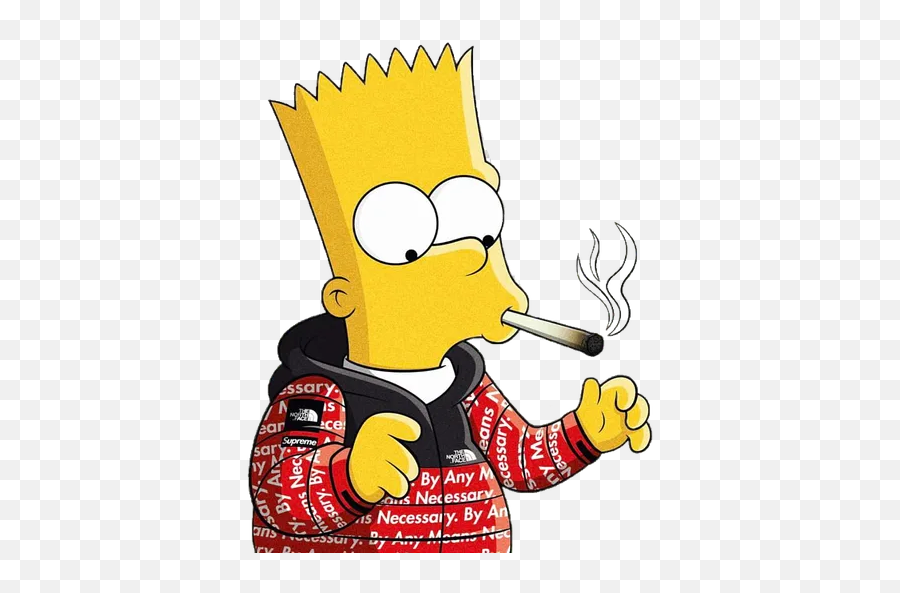 Simpson Sticker Pack - Stickers Cloud Supreme Bart Simpson Emoji,Two Emotions As An Artist Bart Simpson