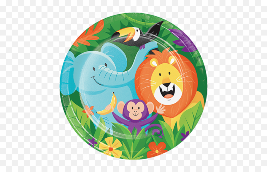Animal Jungle Theme Party For Girls Unique Party Shop Emoji,Justice Emoji Birthday Plate