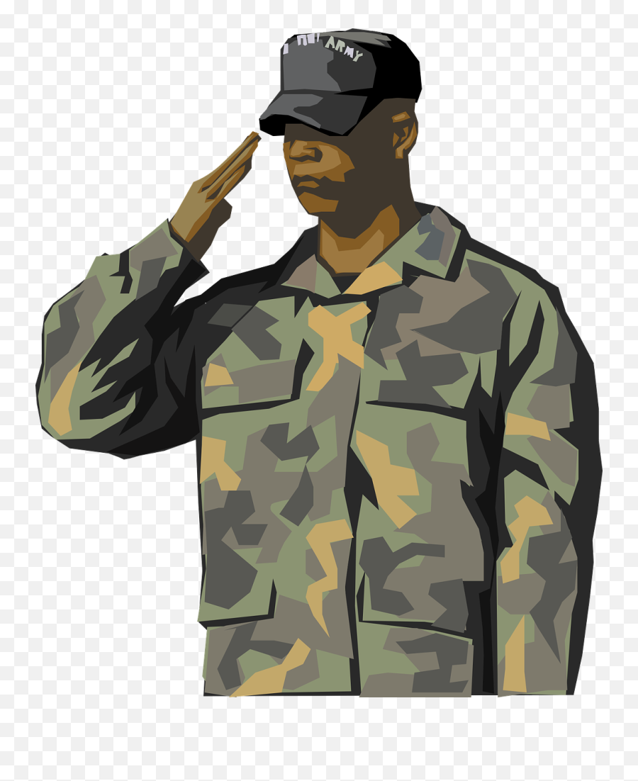 Soldier Saluting Salute - Soldier Saluting Clipart Emoji,Soldier Emoji