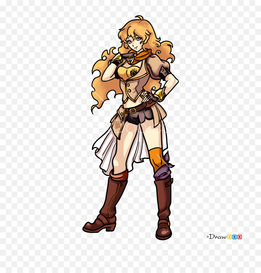 How To Draw Yang Xiao Long Rwby Emoji,Lit Emoji Anime