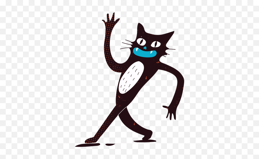 Funny Walking Cat Character Transparent Png U0026 Svg Vector Emoji,Moving Emoticon Penguin Cartoon Characters