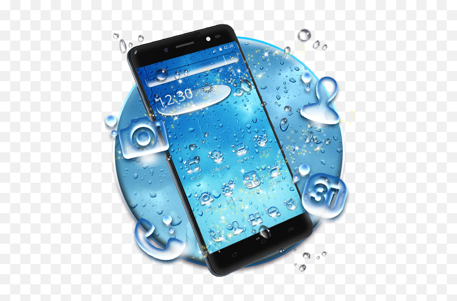 Blue Water Drops Themes Apk 112 - Download Apk Latest Version Emoji,Wet Drop Emoji Transparent
