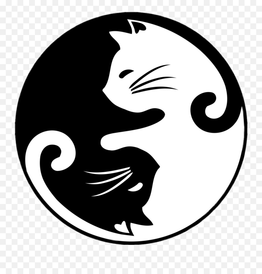 Yinyang Sticker - Cat Yin Yang Emoji,Yinyang Emoji