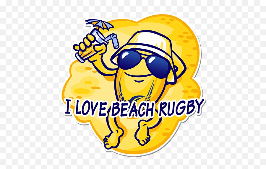 Snow And Beach Rugby Telegram Stickers Emoji,Enjoy Beach Emoji