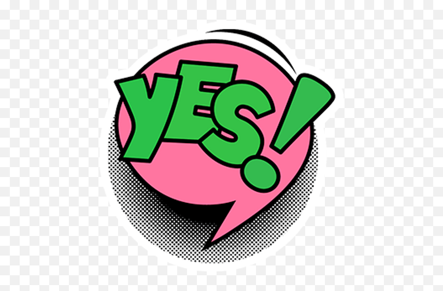 Comic Speech Bubble Yes - Sticker Mania Emoji,The Speech Balloon Emoji