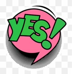 Comic Speech Bubble Yes - Sticker Mania Emoji,The Speech Balloon Emoji