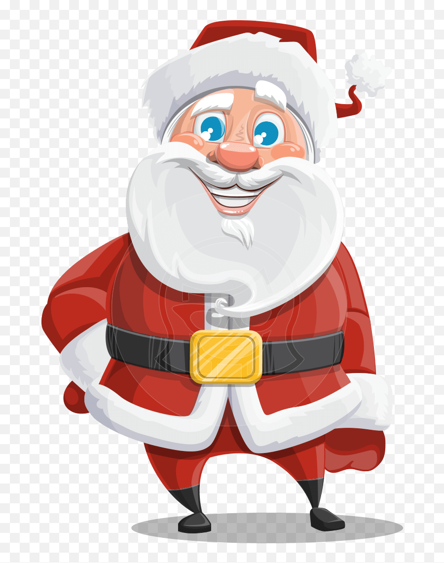 Santa Claus Cartoon Vector Character - Cartoon Santa North Pole Emoji,Santa Emotions