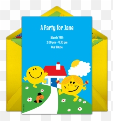 Free Mr Men U0026 Little Miss Friends Invitations Summer - Happy Emoji,Emoji Birthday Party Invitations Printable