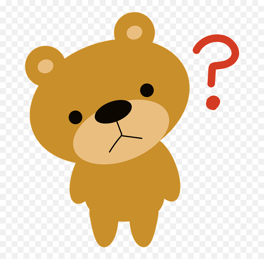 Bear Has A Question Clipart Free Download Transparent Png - Question Mark Bear Cartoon Emoji,Questioning Emoji Png