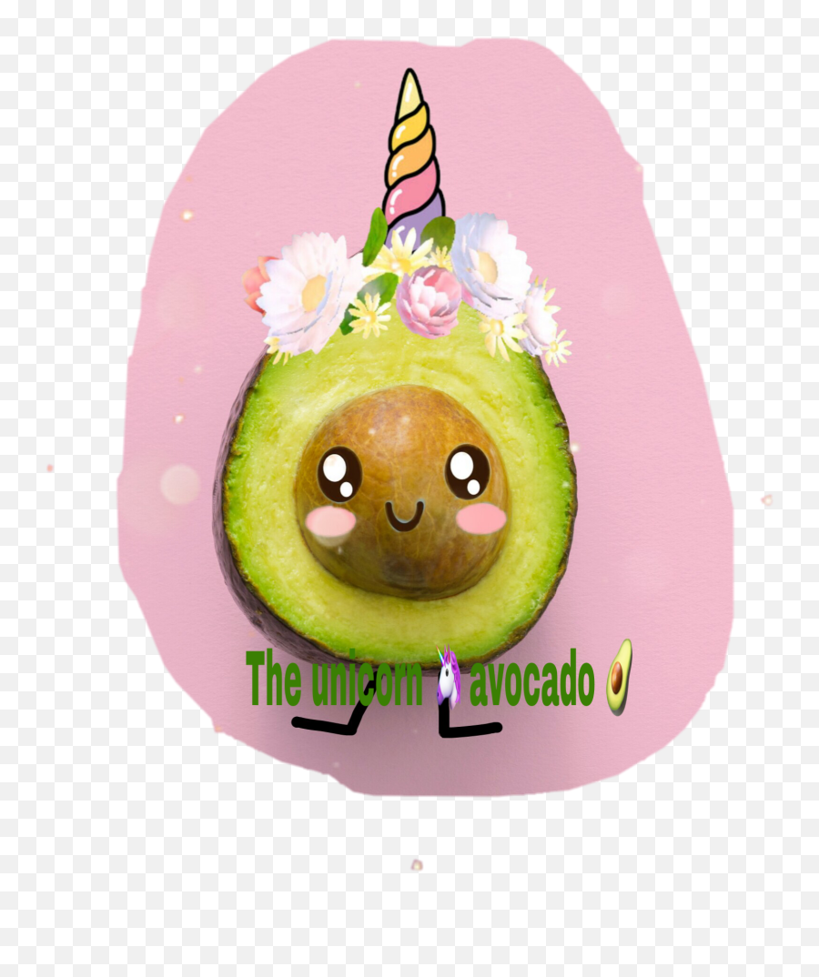 Avocado Cuteness Unicorn Sticker - Girly Emoji,Avocado Emoticon