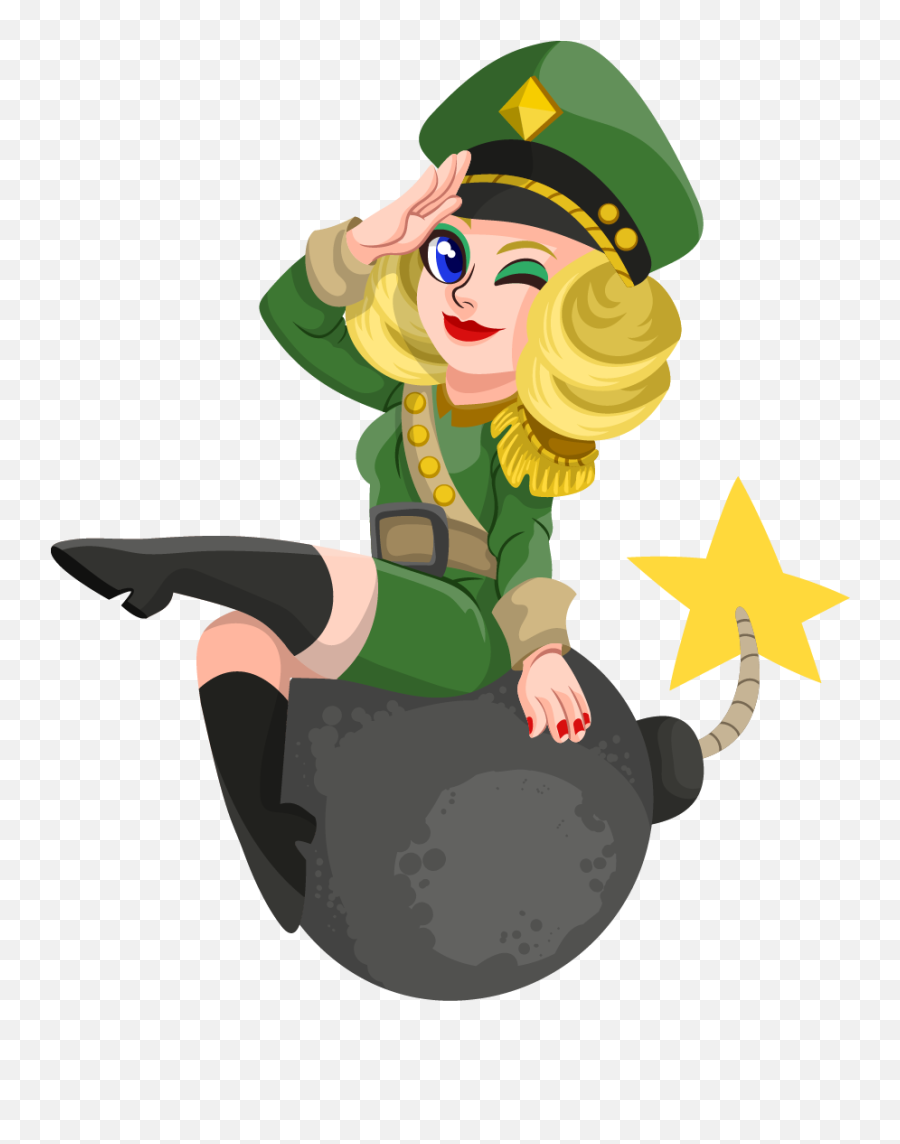 46 Free Soldier Clipart - Female Soldier Saluting Cartoon Emoji,Soldier Salute Emoji