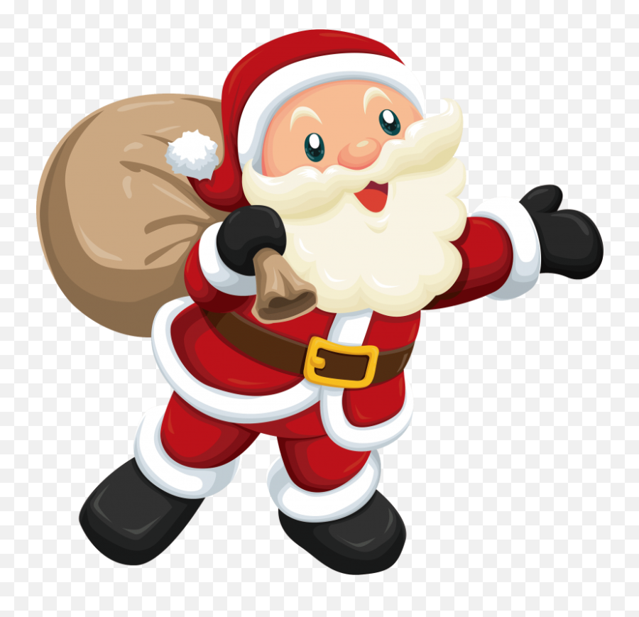 Cute Santa Png Clipart The Best Png - Transparent Santa Claus Clipart Emoji,Santa Emoji Iphone