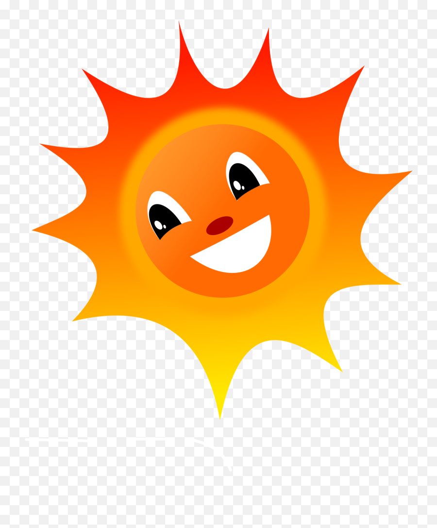 Smiley Sun Clip Art At Clker - Summer Free Clipart Emoji,Emoticon Sunshine Face