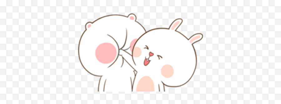 Bear And Rabbit Love - Puffy Bear And Rabbit Emoji,Tuagom Puffy Bear Emoticon