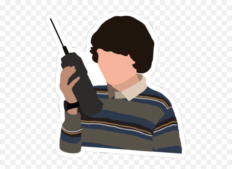 Mike Mikewheeler Sticker By Strangerthings - Transparent Stranger Things Sticker Png Emoji,Emoji Walkie Talkie