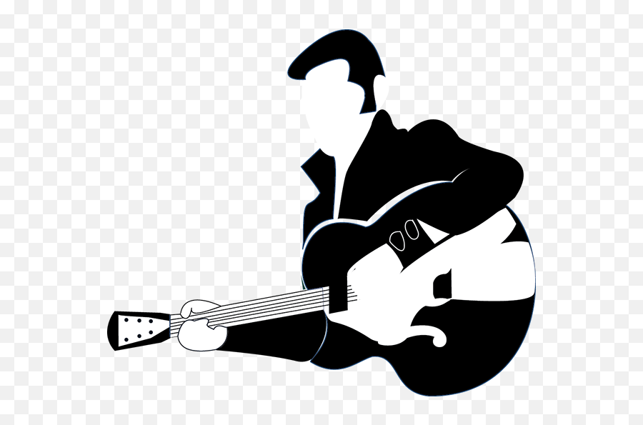 Elvis Clipart Musician - Musician Black And White Icon Png Guitarist Emoji,Elvis Emoji